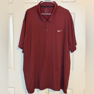 Nike Men's Burgundy Polo Shirt